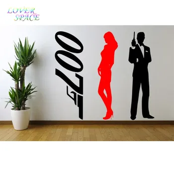 007 Стикери за стена Момичета на Джеймс Бонд Комплект от 3 стикери - Голям стикер на стената. Многоцветен Нова Vinyl Стикер На Стената LS58153 3