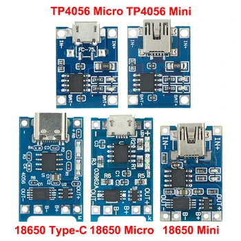 1 БР. тип-c/Micro USB 5v 1A 18650 TP4056 Модул Зарядно устройство за Литиево-йонна батерия зарядно устройство ще захранване на такса, защитено с Двойна Функция 1A Литиево-йонна 0