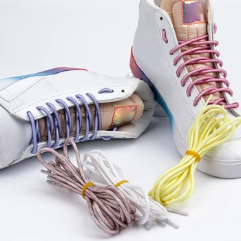 1 чифт висококачествени кръгли връзки за обувки, мрежести класически обувки с ярки цветове, не изчезват, маратонки за отдих на открито, Ремък Унисекс 5