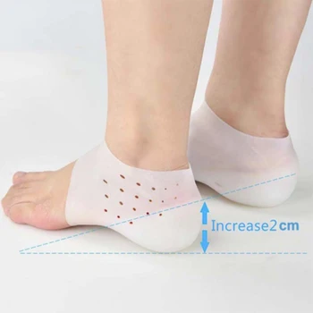 1 чифт Невидими Не по Височина стелки, Силиконови Чорапи в Обувки за Жени, Мъже стелки 2-4 см, стелка за подошвенного фасциита, подметка за обувки 1