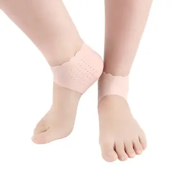 1 Чифт Силиконови Чорапи за Грижа За краката, Разтеглив Овлажняващи Чорапи За Грижа За Кожата на Краката, Защита на Петата, Дишащи Тънки Чорапи С Дупка 1