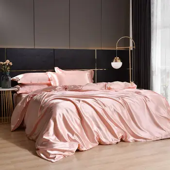 100% естествена Коприна тутового копринени буби 22 мм сатен, коприна обикновен цвят легло плосък чаршаф с различни размери