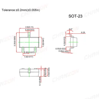 100шт AO3400 SOT-23 N-Канален SMD Mosfet Биполярни вход за транзистор Транзистор BJT SIC Mos Fets Триодная Тръба SMT Интегрални Схеми 5