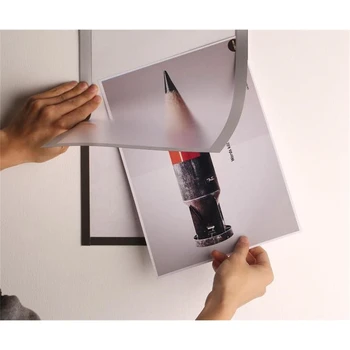 10шт A4 Здрава Залепваща Магнитна Рамка, Монтиране на PVC Плакат Дисплей Дъска Фоторамка Обяви