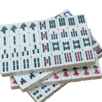 146 Листа Лек Преносим Ретро Традиционен Китайски Маджонг, Мини-комплект за Mahjong с Предавателна кутия, Семейна Настолна Игра Mahjong Директен Доставка 2