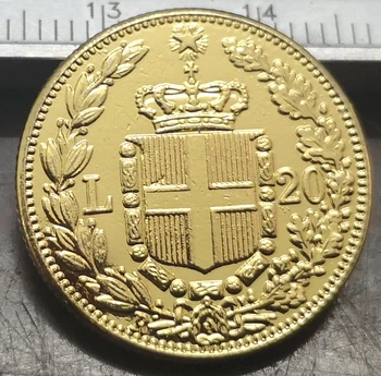 1891 Италия 20 лири - Златна копирни монета Умберто I 1