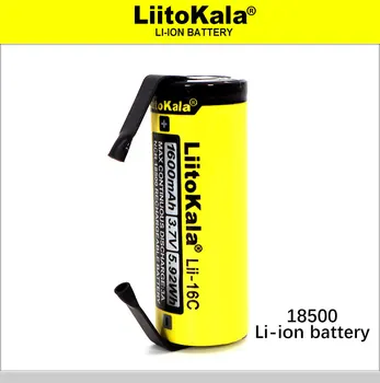 1New LiitoKala Lii-16C 18500 1600 mah 3,7 На акумулаторна батерия Recarregavel литиево-йонна батерия за led фенерче + DIY Никел 1