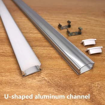 2-26 компл./опаковане. 0,5 м perfil aluminio led Алуминиев Ъглов Профил Притежателя на Канала за Led Лента Лампа Бар Шкаф Лампа Кухня 0