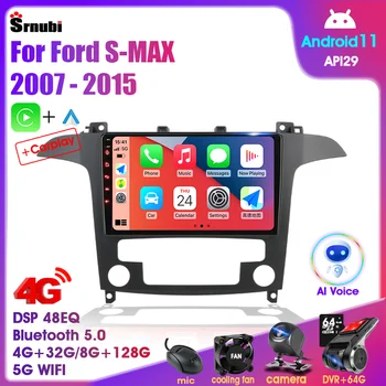 2 Din Android 11 Авто Радио, Мултимедиен Плейър За Ford S Max и S-MAX 2007-2015 Стерео GPS Навигация Carplay Авторадио WIFI