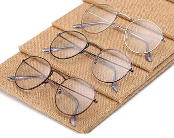 2018-Нови Дизайнерски Дамски слънчеви Очила, Оптични Рамки, Метални Кръгли Очила В Рамка, Прозрачни лещи Eyeware Черно, Сребристо Злато Очите Стъкло