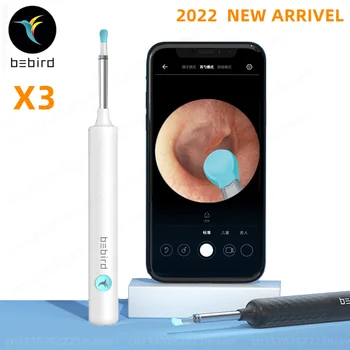2022 Bebird X3 R3 Умни Визуални Ушни Пръчки Отоскоп 300 W Ендоскоп Инструмент За Премахване На Восък Earpick Мини Камера На Здравеопазването За Пречистване На Ушите 0
