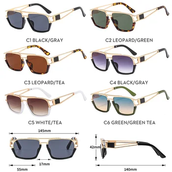 2022 Vintage Слънчеви Очила за Мъже, Модни Градиентные Слънчеви Очила За Жени, Куха Метална Дограма, Луксозни Gafas de Sol Hombre UV400 1