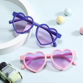 2022 Корейски стил Детски Слънчеви очила с Конфетным Сърце, Прекрасни Слънчеви Очила, Модерен Вечерни Детски Розови Очила За Момичета, Oculos De Sol 1