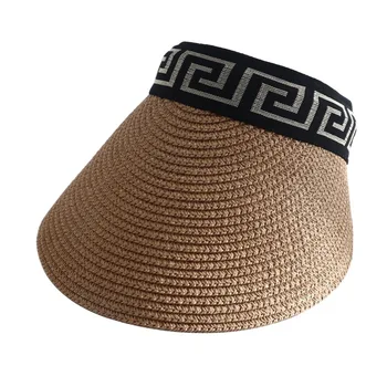2022 нова дизайнерска модна шапка с широка периферия и сенника, дамски лятна бяла черна плажна сламена шапка, дамски gorros mujer 1