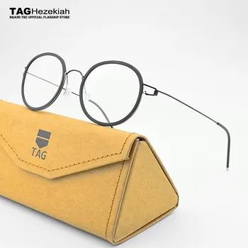 2023 TAG Марки Ретро рамки за очила мъжки титанов Чисти рамки за очила ръчно изработени дамски очила за късогледство компютърни очила 0