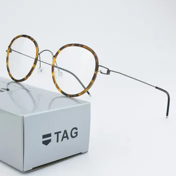 2023 TAG Марки Ретро рамки за очила мъжки титанов Чисти рамки за очила ръчно изработени дамски очила за късогледство компютърни очила 1