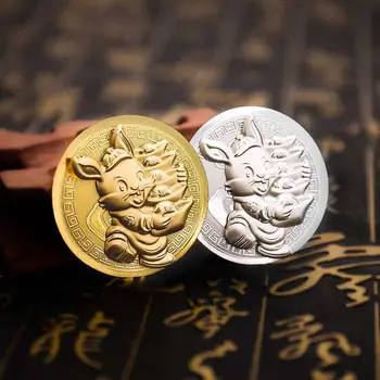2023 Година На Заека Възпоменателна Монета Китайския Зодиак Спомен Предизвикателство Монети Лунен Календар Колекция От Изкуство, Занаят Подарък 1