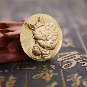 2023 Година На Заека Възпоменателна Монета Китайския Зодиак Спомен Предизвикателство Монети Лунен Календар Колекция От Изкуство, Занаят Подарък 4