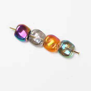 20pcs 11 мм цветни стъклени светлоотразителни перли, разпръснати мъниста направи си САМ бижута, ръчно изработени обеци, гривна с висулка, аксесоари материали 1