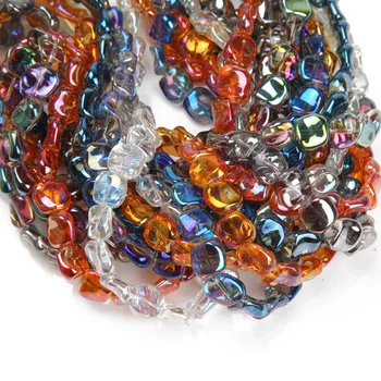 20pcs 11 мм цветни стъклени светлоотразителни перли, разпръснати мъниста направи си САМ бижута, ръчно изработени обеци, гривна с висулка, аксесоари материали 2