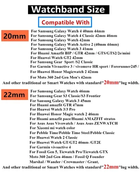 22 мм и 20 мм и кожена каишка за Samsung Galaxy watch 3 Gear S3 Huawei watch GT2 гривна от висок Клас аксесоари за часа Amazfit GTR 5