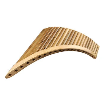 22 Тръби Пан Флейта C Ключ Забелязан Бамбук Музикални Инструменти Румънски Дървен Духов Инструмент С Високо Качество, Ръчно Изработени Пан Тръби 1