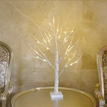 24 LED Бреза дърво коледна Топли Бели Фенер за Настолни Коледна Украса на Закрито, Спалня, Дом, Сватба, Празник, Подаръци за Деня на Благодарността 2