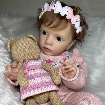 24-инчов Висококачествен Вече е Завършен Рисувана Кукла Ръчно изработени Reborn Baby Missy Реалистична Мека На Допир 3D Кожата Видими Корен Вени 0