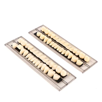 28 Зъбите/комплект Зъбни Протези От Смола Зъби 3d Ръководство Цвят Сенки Компаратор Огледало Стоматология Студена Светлина Зъби Бяло Избелване на Зъби Плоча 5