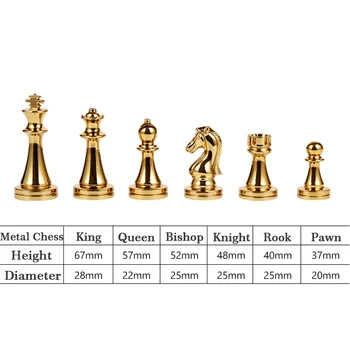 29 cm Дървен Шах Комплект Луксозни Метални Шахматни Фигурки Професионални Сгъваеми Семейни Класически Настолни Игри на Шах За Деца Queen Gambit 5