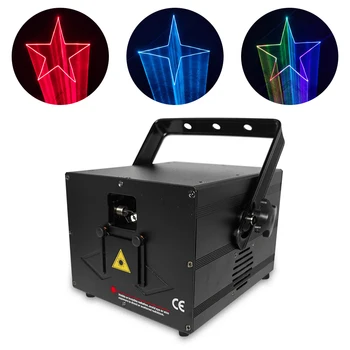 3 W ILDA 3D Лазерен Проектор Осветление Сватбен Банкет Професионален Силен Лъч DMX Осветление, DJ, Дискотека Анимация Силен Лазерен Лъч 0