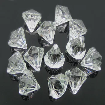 30 бр. прозрачни акрилни диамантени скъпоценни камъни разнообразни мъниста пират рожден ден, сватба маса ваза пълнител пластмасови скъпоценни камъни за украса на парти 16 мм