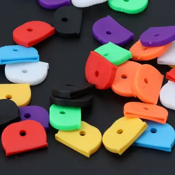 32x/Комплект Капачки за ключове от дома, 8 различни Цвята, Капачки за ключове, Topper, Идентификаторът на ключа, Етикети, Идентификация на етикета, Силиконова кодиране 4