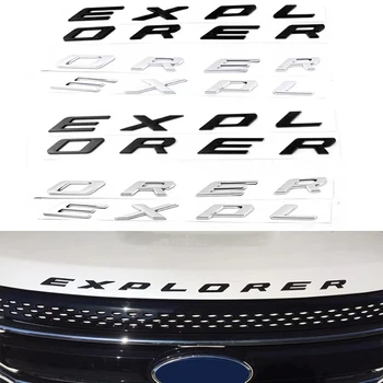 3D ABS EXPLORER Букви Авто Лого на предния Капак Емблема на Иконата Стикери Стикер За Ford Explorer Sport 2012 2013 2014 2015 2016 2017 2018