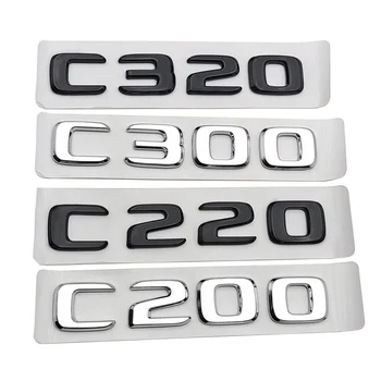 3d ABS Хромирани Букви За Автомобил Mercedes Benz C200 C220 C300 C320 W205 W204 W203 Емблема на Задния Багажник Иконата за Логото на Стикер Аксесоари