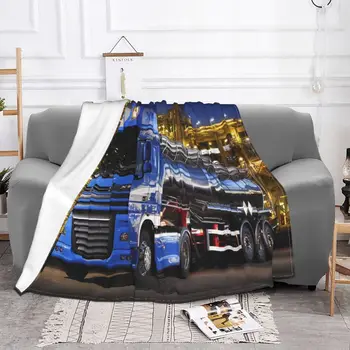 3D Принт Daf XF Стръмни Одеяла Фланелевое Украса на Подарък за Дете Дишащи, Леки, Тънки Наметала Завивки за Легла и Разтегателен Одеяло 1