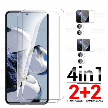 4в1 на Камерата е Закалено Стъкло Xaomi За Xiaomi 12T Pro Стъклена Защитно фолио за екрана Xioami Mi 12 T MI12T 12TPro 5G Защитно Защитно Фолио