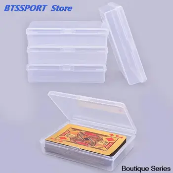 4шт 10 * 7 см в Прозрачни Пластмасови Кутии, Карти за Игра Контейнер Калъф За Съхранение 0