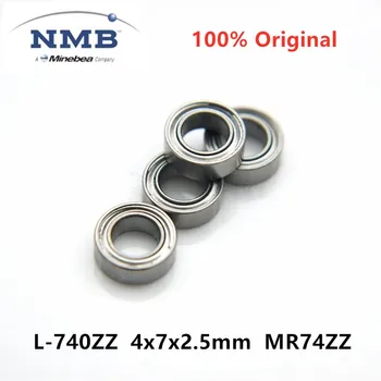 50 бр. оригинални NMB Minebea L-740ZZ 4x7x2,5 мм MR74ZZ ABEC-5 високоскоростен миниатюрен бразда сачмен лагер MR74 MR74Z 4*7*2.5 мм 0