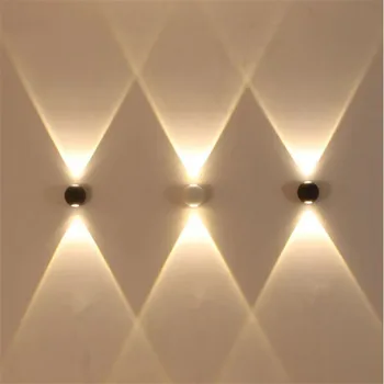 6 Watt Led монтиран на стената Лампа Нагоре Надолу Стенни Лампи Алуминиев Водоустойчив, с монтиран на стената Лампа, Открит на Верандата Градински Лампа RF50 1