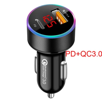 6A 2 Порта USB Зарядно Устройство за Бързо Зареждане Led Дисплей Зарядно За Телефон iPhone 12 11 Xiaomi Tablet QC 3,0 Type C PD Зарядно За Телефон