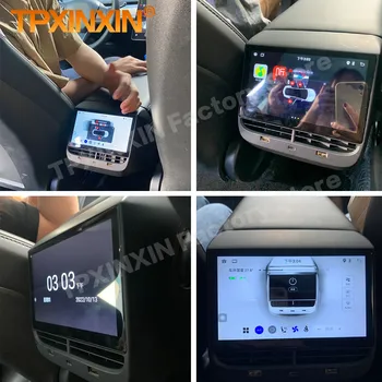 7 Инча За Tesla, Модел 1 3 Y X S Android Мултимедиен Плейър Дисплей Система За Забавление На Задната Седалка С Работещ Климатик