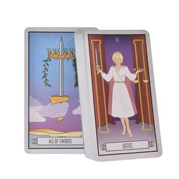 78ШТ Игра на Карти за Златни момичета Изискани Карти Таро