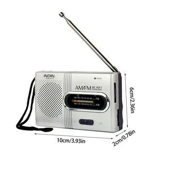 AM / FM Джобно Карманное радио на Батерии Компактни Транзисторные Радиостанции Радио На Батерии С Жак За слушалки Високоговорител 5
