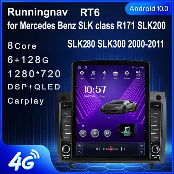 Android 10,1 Да Benz SLK class R171 SLK200 SLK280 SLK300 2000-2011 Tesla Вид Авто Радио Мултимедиен Плейър GPS Навигация