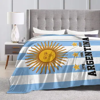 ARG 3 Звезди Флаг на Аржентина Аржентина шампиони Одеяло Многофункционален Калъф За Дивана Едно Чаршаф Хвърля Каре фланела руно 2