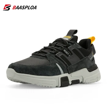 Baasploa/ мъжки маратонки; Кожа всекидневният пешеходната обувки; Нескользящие Модни Маратонки Удобни мъжки обувки за Тенис дантела 1