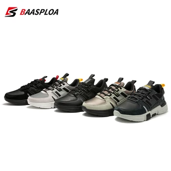 Baasploa/ мъжки маратонки; Кожа всекидневният пешеходната обувки; Нескользящие Модни Маратонки Удобни мъжки обувки за Тенис дантела 5