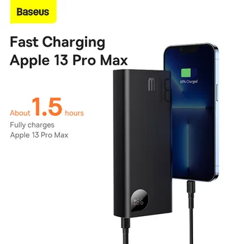 Baseus 30 W Метален Power Bank 20000 ма Преносимо Зарядно PD Бързо Зареждане на Powerbank Външно Зарядно Устройство За iPhone 14 pro max 1