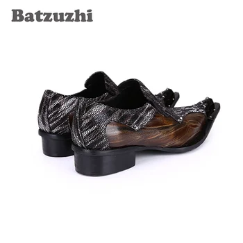 Batzuzhi/ модни мъжки кожени обувки японски тип; кожени модела обувки с остър пръсти; мъжки обувки с висока засаждане! По-големи размери 38-46 0